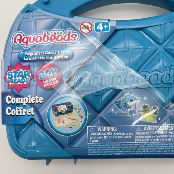 NEW Aquabeads Beginners Carry Case Craft Set Star Beads 900 Beads. Sealed. - Picture 2 of 12